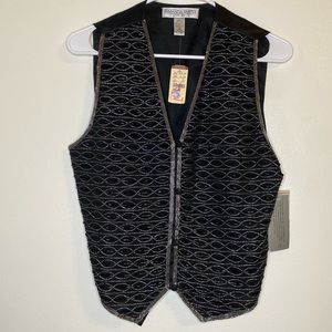 Amanda Smith Size Small  NWT Vintage Squenced Silk Vest